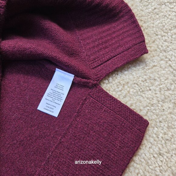 NWT Talbots Fair Isle Sweater Burgundy XS - Picture 7 of 9
